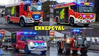 [GROßEINSATZ WÄHREND STURM] - Feuerwehr ENNEPETAL auf EINSATZFAHRT | NEUER RW-L, GW-TECH und MEHR!