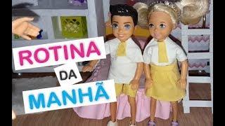 ROTINA DA MANHÃ COM OS 4 FILHOS / NOVELINHA DA BARBIE MELISSA