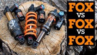 3 FOX Mountain Bike SHOCKS Compared - DPX2, Float X2 and DHX2 Coil