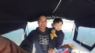 Miles Tsubasa 1st Boat Trip with uncle Andree..