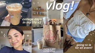 COLLEGE DAYS IN MY LIFE!  trying new coffee shops, grocery shopping, getting ready, LA event, etc