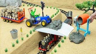 DIY Mini Tractor Bridge | How to Safely Transport a Heavy Trolley Through a Train Tunnel