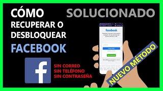 ️ Cómo RECUPERAR CUENTA de Facebook 2024 Sin Correo, Sin Teléfono y Sin Contraseña  (SOLUCIONADO)️