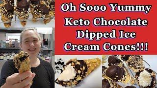 Keto Drumstick Ice Cream Cone Recipe - No Ice Cream Maker Required!!!