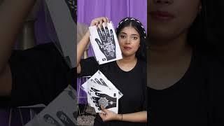 Mehndi Hack | Beautiful Design in 2 mins| DIY Mehendi Tattoo Stencils #henna #shorts