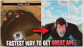 FASTEST Way To Get GREAT APE FORM In NEW Roblox Dragon Soul Update