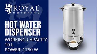 Hot Water Dispenser Royal Catering RCWK 10A | Product presentation