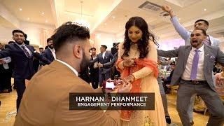 Harnan & Dhanmeet | Epic Engagement Bhangra Performance #PML