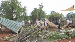 Storm Damage hits Gulf Shores, Fort Morgan Road, Foley