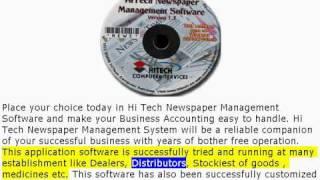 Hi Tech Newspaper Management Software, Accounting Software for Newspapers, Magazines