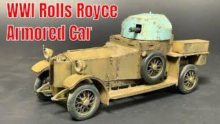 1/35 Rolls Royce WWI armored car by Meng Models (complete build video )