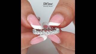 Full Eternity Wedding Band CZ Diamond Anniversary Ring Stacking | Dfine Jewelry Store