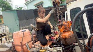 Auto repair :How does the rescue mechanic girl replace the gears of an excavator?