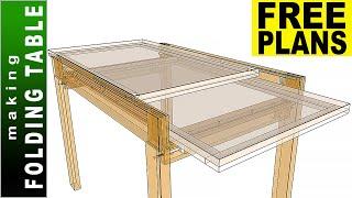 🟢 Folding (Sliding) Dining Table  FREE PLANS  Making Dining Table - DIY