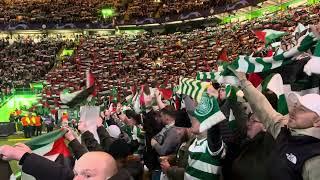 You’ll never walk alone - Celtic Vs Atletico Madrid - A show of support to Palestine