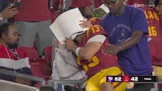 Caleb Williams Emotional With Family After Losing to Washington 