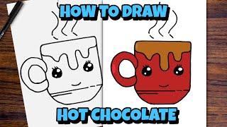 How to draw HOT CHOCOLATE easy step by step drawing tutorial