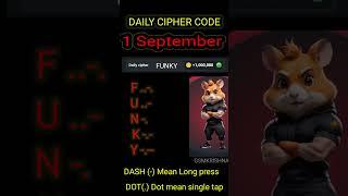 1 September hamster Kombat daily cipher code today #ciphercode #hamsterkombat