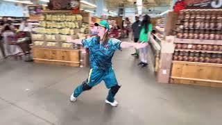 Australian Olympic Break Dancer Raygun makes appearance at Trader Joe's Chapel Hill NC