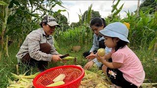 Ngày thường của gia đình A Pháo, hái ngô, bắt tôm nấu ăn kết thúc 1 ngày