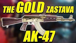 The Zastava ZPAP M70 Gold Plated AK-47