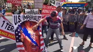 WATCH: Kilusang Mayo Uno protest in front of the US embassy