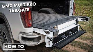 How to use the GMC MultiPro Tailgate on the 2022 GMC Sierra 1500 AT4