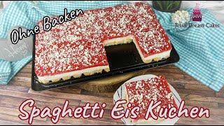 Fruchtiger Spaghetti Eis Kuchen / Blitzrezept ohne Backen und schmeckt wie Spaghetti Eis!