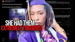 Black College Graduate Easily Triggered Usual Suspects When She Did Not Stand For Anthem