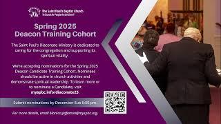 Dr. Lance D. Watson - “Say So” - The Saint Paul’s Baptist Church – 11/24/2024