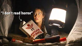 Reading Horror Alone In The Woods At Night...