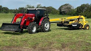 Massey 4710 pulling a Vermeer Tm1200