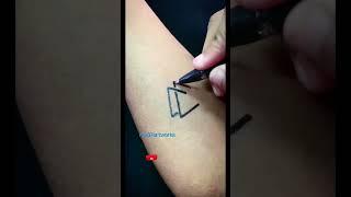 unique style triangle tattoofor boys #shorts #boy #art #tattoo #youtubeshorts #trending #viral