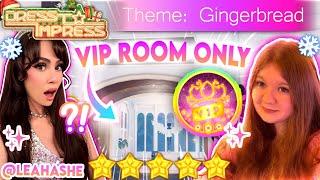 DRESS TO IMPRESS BUT We Can *ONLY* USE THE VIP ROOM (CHRISTMAS EDITION!) with @leahashe ROBLOX