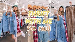 THRIFT WITH ME FOR FALL  epic denim finds, corduroy, plaid + so much more!