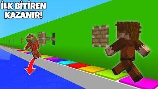 PARKURU İLK BİTİREN KAZANIR!  - Minecraft