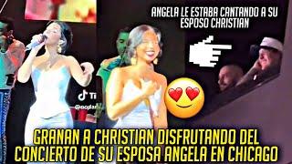 CHRISTIAN DISFRUTANDO DEL CONCIERTO DE SU ESPOSA ANGELA "SE VE QUE ESTÁ MUY ORGULLOSO DE ELLA"