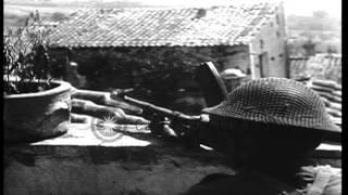 British Eighth Army soldiers during battle of Salerno, in Italy. HD Stock Footage