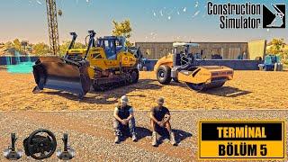 Construction Simulator 2022 Havalimanı Terminal Bölüm 5 - Ekiple Ek Binanın Temelini Tamamlıyoruz