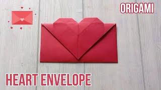 HEART ENVELOPE ORIGAMI| TUTORIAL| HOW TO MAKE HEART ENVELOPE FOR LOVEABLE PERSON| #envelope #origami