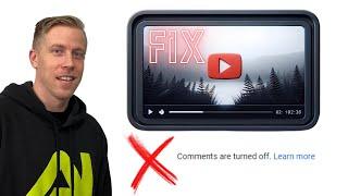 YouTube Video Comments Turned Off Problem FIX