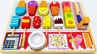 Fun Ice Cream Shop Puzzle | Learn Fruit Names, Flavors & Counting | Pretend Play Videos for Kids