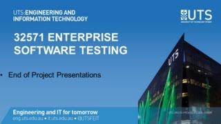 Enterprise Software Tesing presentations to UTS ITD 2016