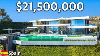 Inside an ULTRA MODERN Spain Mega Mansion With Ocean Views!