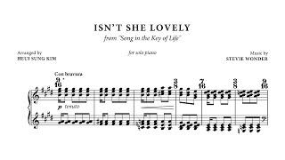 "Isn't she lovely" for solo piano