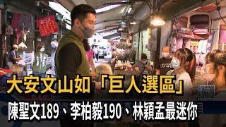 大安文山如「巨人選區」　陳聖文189、李柏毅190、林穎孟最迷你－民視新聞