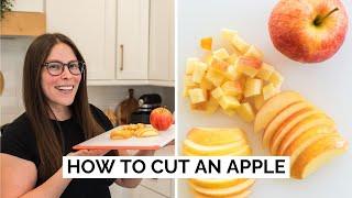 How to Cut an Apple - apple slices and diced apples, no tools or gadgets!