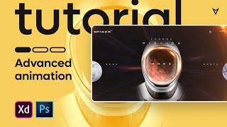 Free Adobe XD Advanced Animation Tutorial SpaceX redesign #1