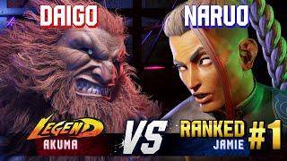 SF6 ▰ DAIGO (Akuma) vs NARUO (#1 Ranked Jamie) ▰ High Level Gameplay