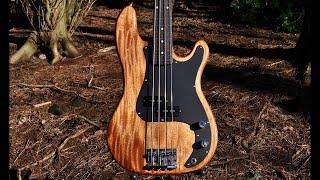 Custom Mahogany Paradigm Medium Scale P Bass Guitar  Demo - Bare Knuckle 58 Pickup